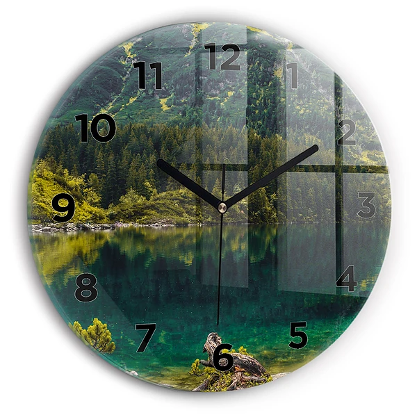 Wanduhr rund mit motiv Morskie Oko im Tatra-Gebirge