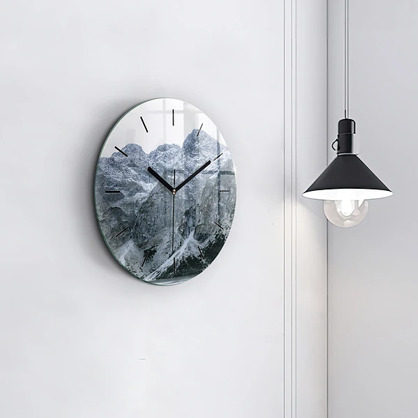 Wanduhr glas rund Morskie Oko im Tatra-Gebirge