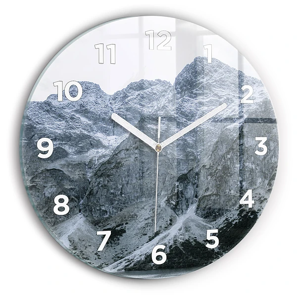Wanduhr glas rund Morskie Oko im Tatra-Gebirge