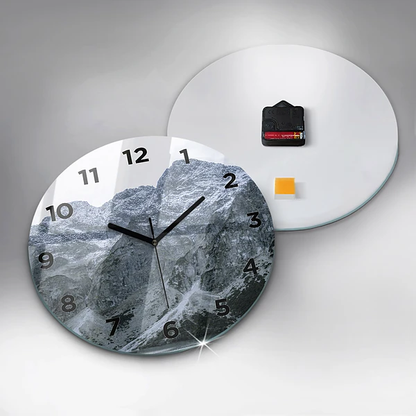 Wanduhr glas rund Morskie Oko im Tatra-Gebirge