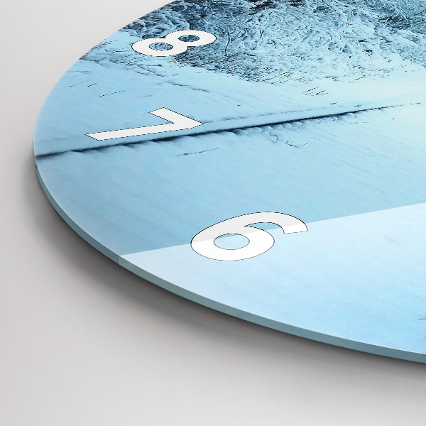 Wanduhr rund mit motiv Hirsche auf den Gleisen