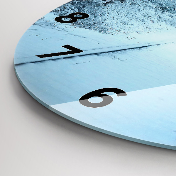 Wanduhr rund mit motiv Hirsche auf den Gleisen