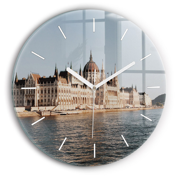 Wanduhr rund Das Parlament in Budapest