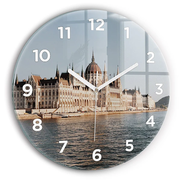 Wanduhr rund Das Parlament in Budapest