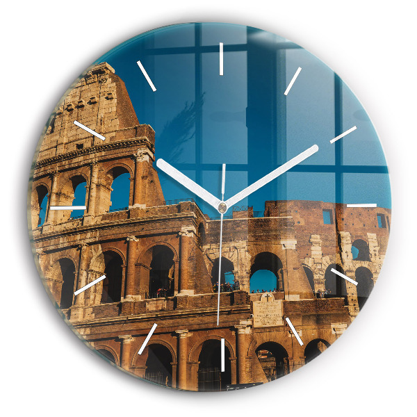 Wanduhr rund mit motiv Kolosseum in Italien