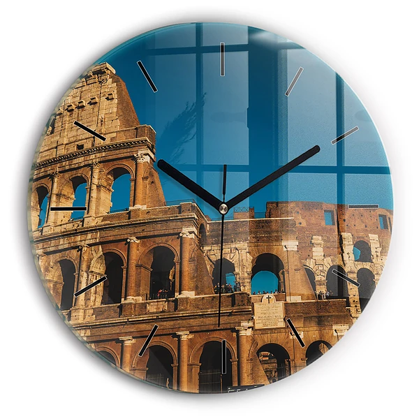 Wanduhr rund mit motiv Kolosseum in Italien