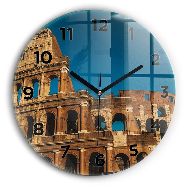 Wanduhr rund mit motiv Kolosseum in Italien