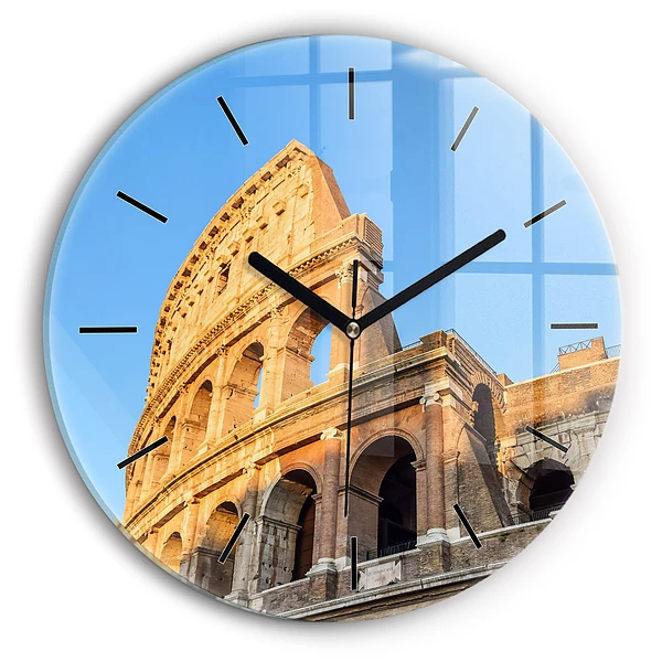 Wanduhr glas rund Kolosseum in Rom