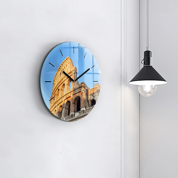Wanduhr glas rund Kolosseum in Rom