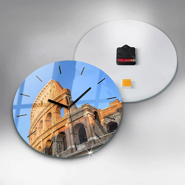 Wanduhr glas rund Kolosseum in Rom