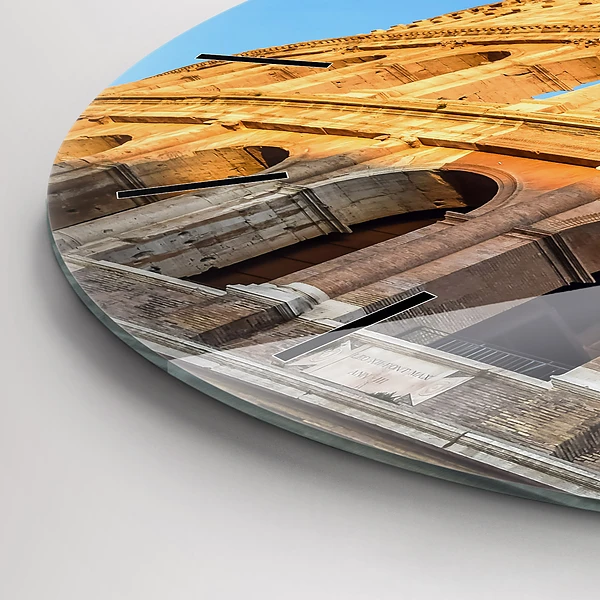 Wanduhr glas rund Kolosseum in Rom