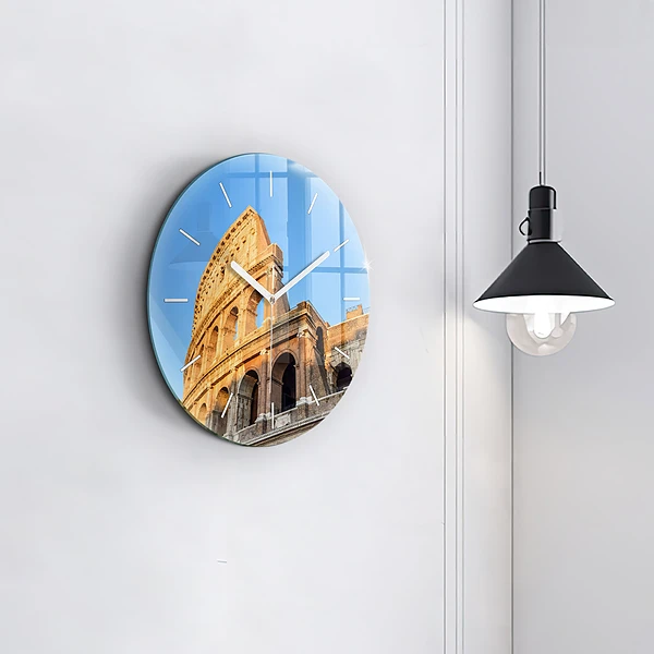 Wanduhr glas rund Kolosseum in Rom