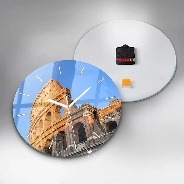 Wanduhr glas rund Kolosseum in Rom