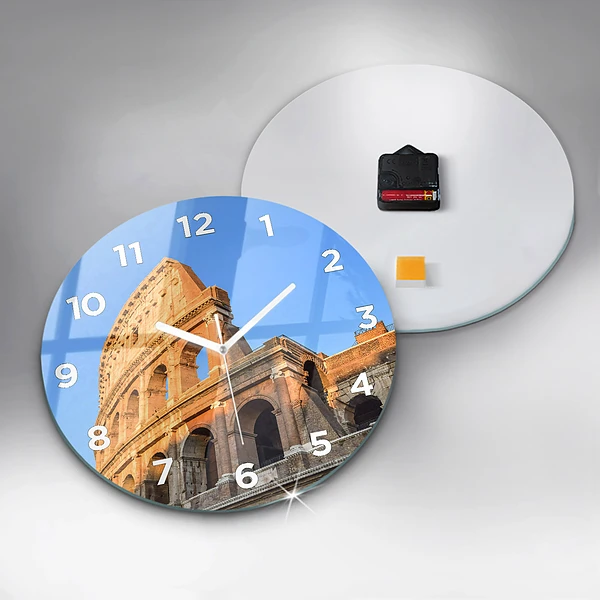 Wanduhr glas rund Kolosseum in Rom