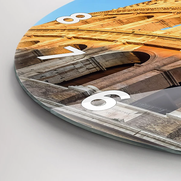 Wanduhr glas rund Kolosseum in Rom