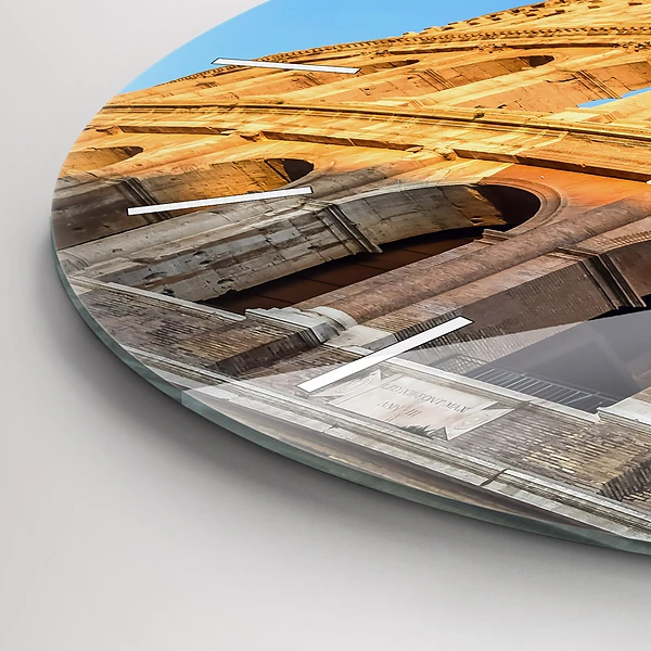 Wanduhr glas rund Kolosseum in Rom