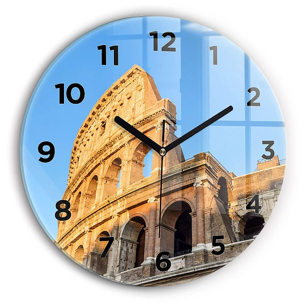 Wanduhr glas rund Kolosseum in Rom