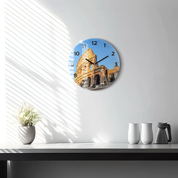 Wanduhr glas rund Kolosseum in Rom