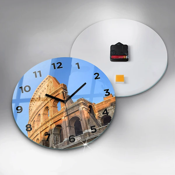 Wanduhr glas rund Kolosseum in Rom