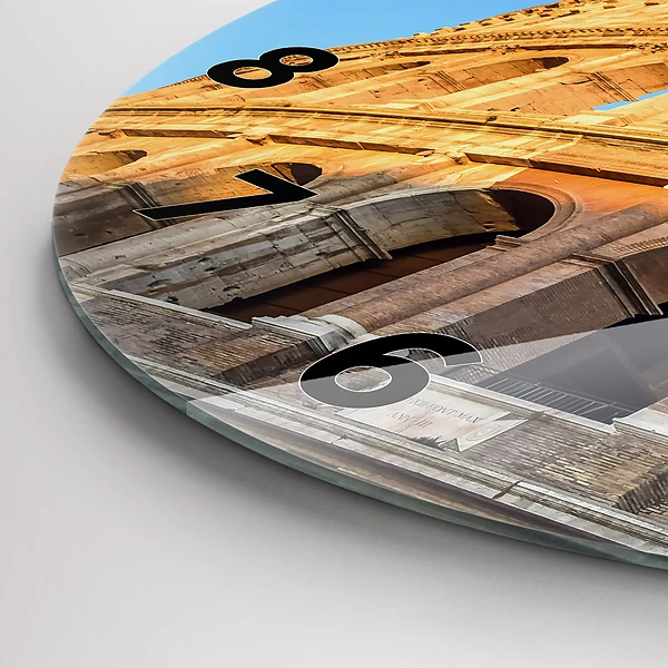 Wanduhr glas rund Kolosseum in Rom