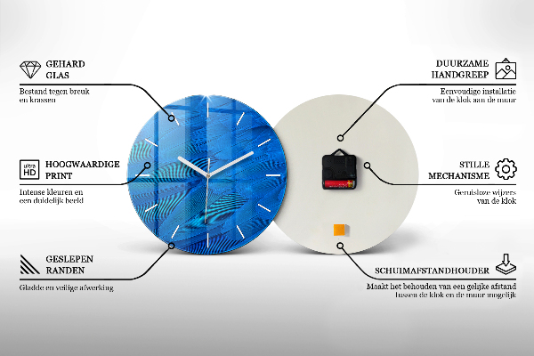 Wanduhr rund mit motiv Mailänder Wolkenkratzer