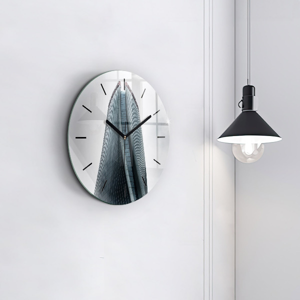 Wanduhr rund mit motiv Mailänder Wolkenkratzer