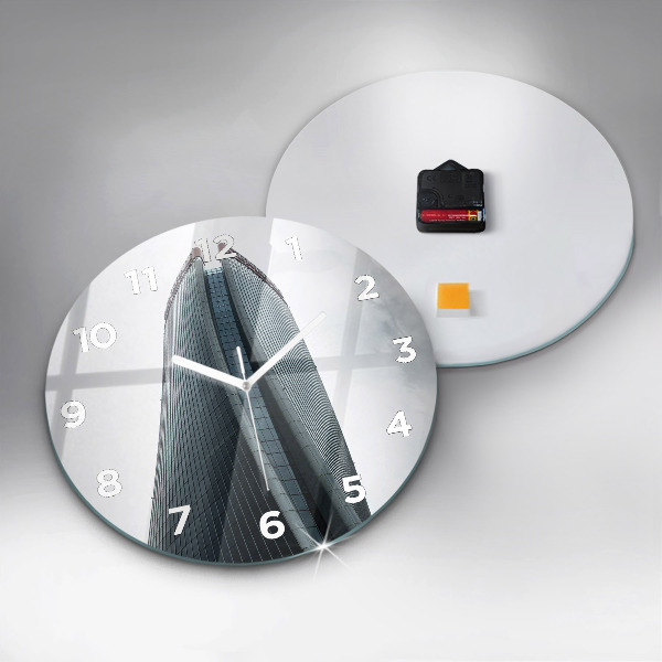 Wanduhr rund mit motiv Mailänder Wolkenkratzer