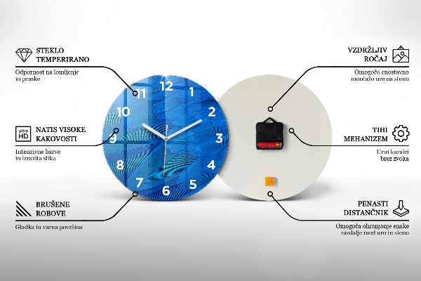 Wanduhr rund mit motiv Mailänder Wolkenkratzer