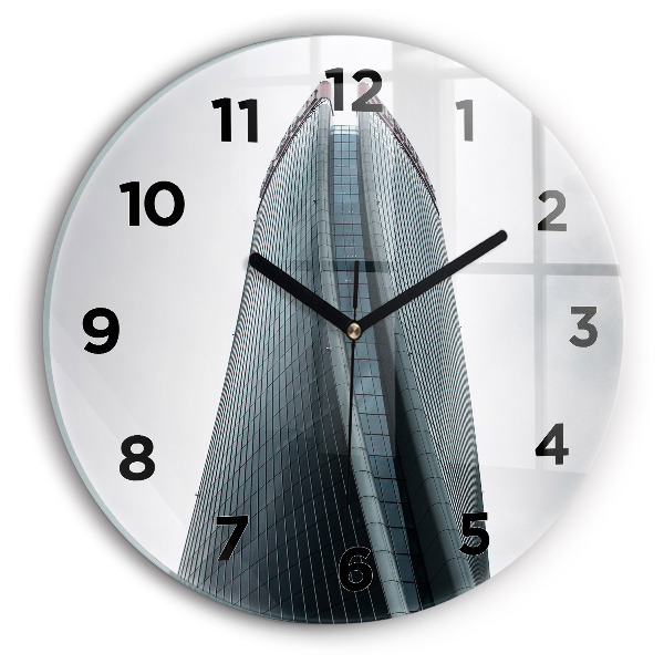 Wanduhr rund mit motiv Mailänder Wolkenkratzer