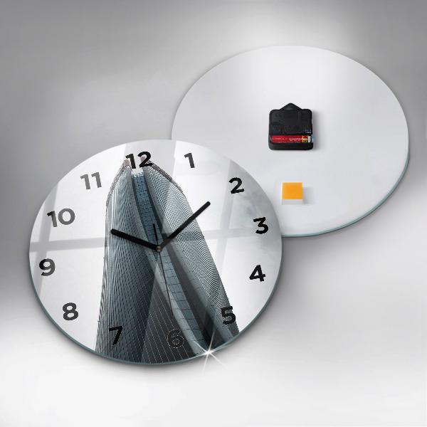 Wanduhr rund mit motiv Mailänder Wolkenkratzer