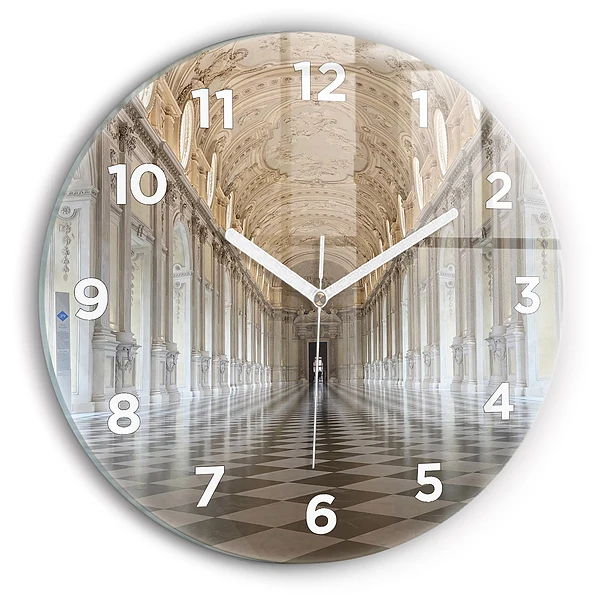 Wanduhr glas rund Das Museum La Veneria Reale