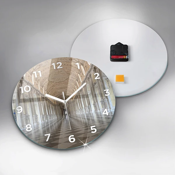 Wanduhr glas rund Das Museum La Veneria Reale