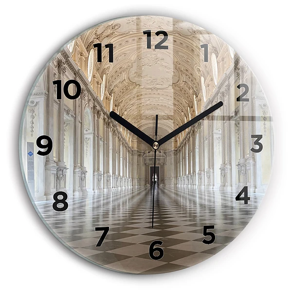 Wanduhr glas rund Das Museum La Veneria Reale