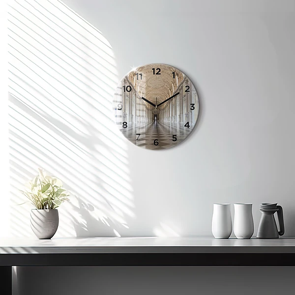 Wanduhr glas rund Das Museum La Veneria Reale