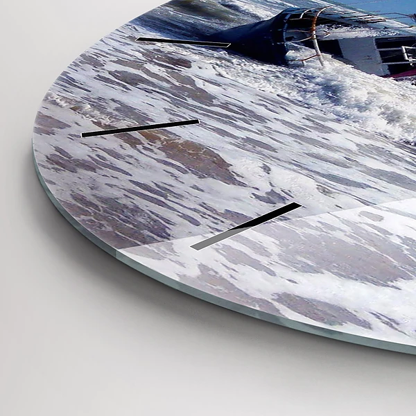 Wanduhr rund mit motiv Versunkenes Wasserfahrzeug