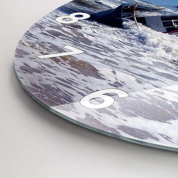 Wanduhr rund mit motiv Versunkenes Wasserfahrzeug