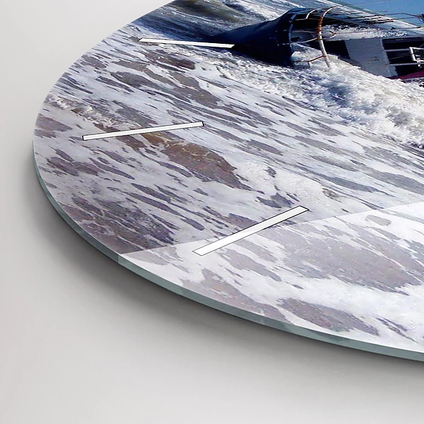 Wanduhr rund mit motiv Versunkenes Wasserfahrzeug