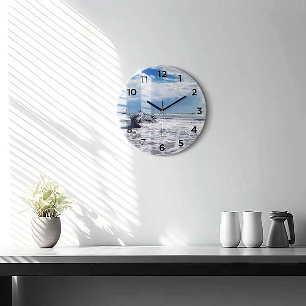 Wanduhr rund mit motiv Versunkenes Wasserfahrzeug