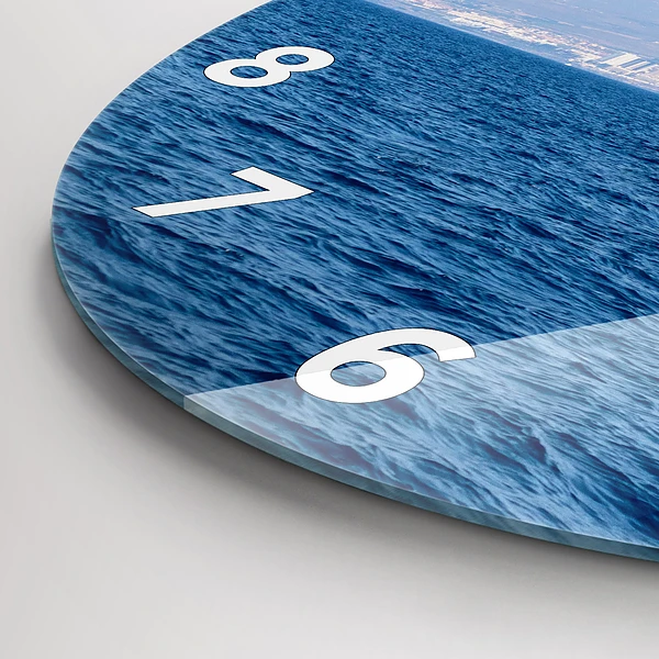 Wanduhr rund mit motiv Yacht auf Teneriffa