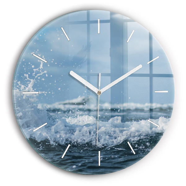 Wanduhr rund Wellenfotografie