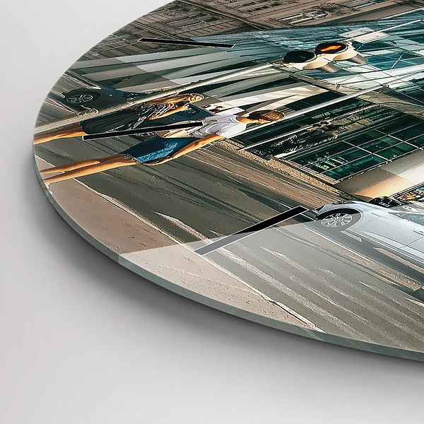 Wanduhr rund mit motiv Tanzendes Haus Prag