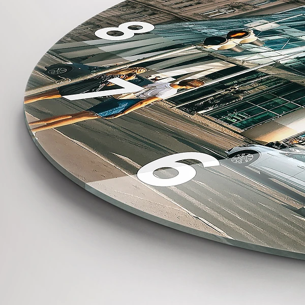 Wanduhr rund mit motiv Tanzendes Haus Prag