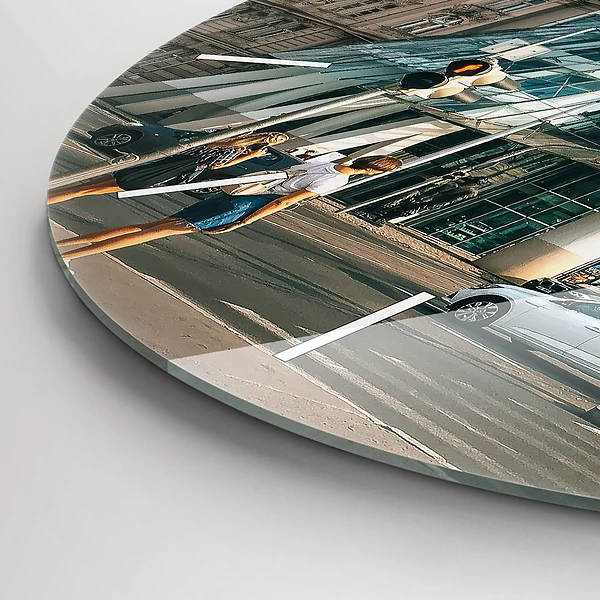 Wanduhr rund mit motiv Tanzendes Haus Prag