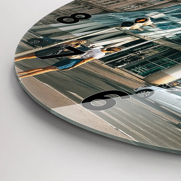 Wanduhr rund mit motiv Tanzendes Haus Prag