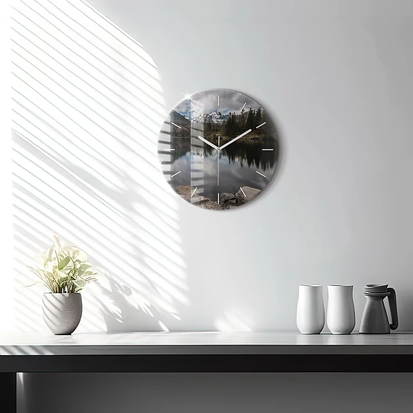 Wanduhr rund mit motiv Hohe Tatra in der Slowakei