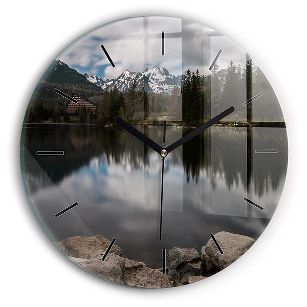 Wanduhr rund mit motiv Hohe Tatra in der Slowakei