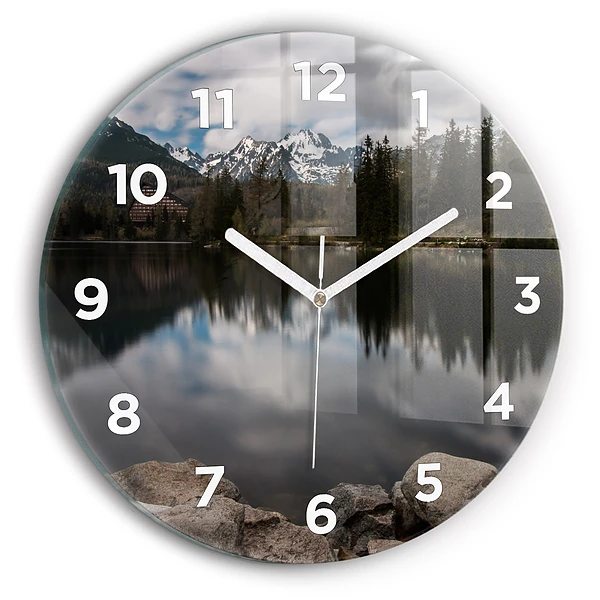 Wanduhr rund mit motiv Hohe Tatra in der Slowakei