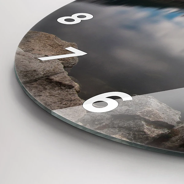 Wanduhr rund mit motiv Hohe Tatra in der Slowakei