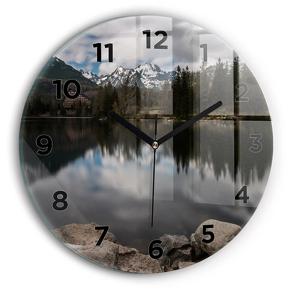 Wanduhr rund mit motiv Hohe Tatra in der Slowakei