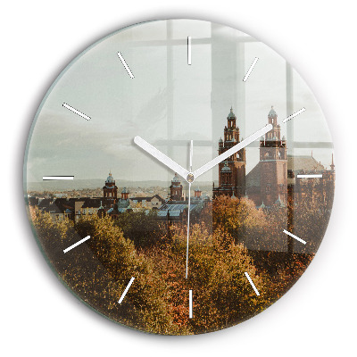 Wanduhr rund mit motiv Kunstgalerie in Glasgow
